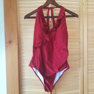 Burgundy Bathing Suit